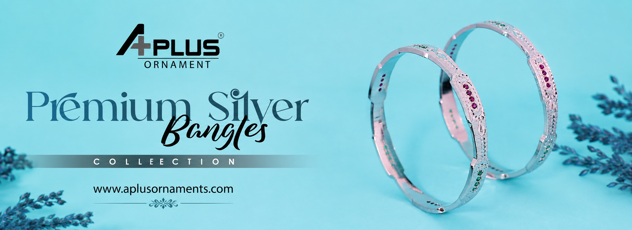 Woman wearing sterling silver heart leaf CZ pendant necklace and chain — Aplus Ornaments